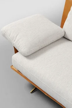 Narożnik Nowoczesny Lewy Tkanina Szara Lniana I Skóra Semianilinowa 333x169 Cm*KARE Design New