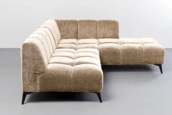 Narożnik Prawy Kremowy Nogi Czarne 250x200 Cm*KARE Design Hot