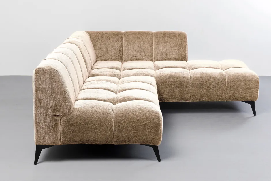 Narożnik Prawy Kremowy Nogi Czarne 250x200 Cm*KARE Design Hot