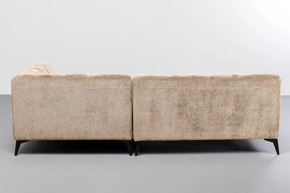 Narożnik Prawy Kremowy Nogi Czarne 250x200 Cm*KARE Design Hot