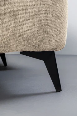 Narożnik Prawy Kremowy Nogi Czarne 250x200 Cm*KARE Design Hot