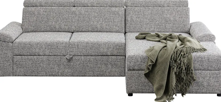 Narożnik Prawy Rozkładany Z Pojemnikiem I Zagłówkami 250x170 Cm*KARE Design Sale