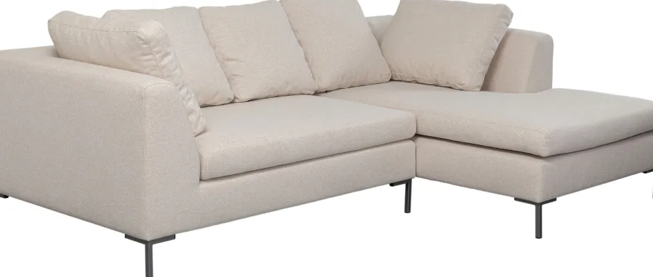 Narożnik Prawy W Kolorze Kremowym Nogi Stalowe 250x167 Cm*KARE Design
