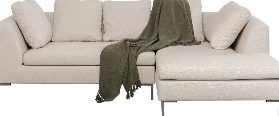 Narożnik Prawy W Kolorze Kremowym Nogi Stalowe 250x167 Cm*KARE Design