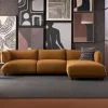 Narożnik Prawy W Kolorze żółtym Tkanina Pluszowa 302x160 Cm*KARE Design Hot