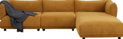 Narożnik Prawy W Kolorze żółtym Tkanina Pluszowa 302x160 Cm*KARE Design Hot