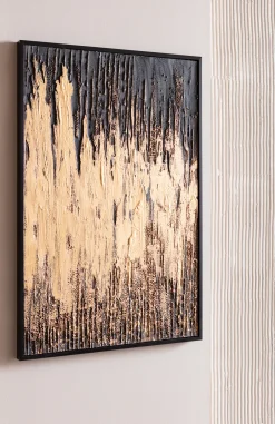 Obraz Abstract 80x120 Cm Czarno-złoty*KARE Design New