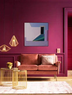 Obraz Abstrakcyjne Kształty Fioletowy 113x113 Cm*KARE Design Outlet