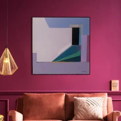 Obraz Abstrakcyjne Kształty Fioletowy 113x113 Cm*KARE Design Outlet