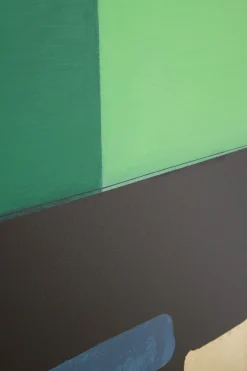 Obraz Abstrakcyjne Kształty Ręcznie Malowany 73x143 Cm Zielony*KARE Design