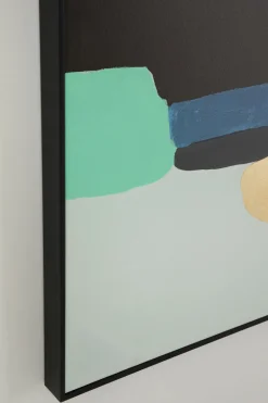 Obraz Abstrakcyjne Kształty Ręcznie Malowany 73x143 Cm Zielony*KARE Design