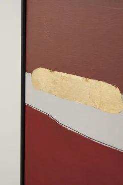 Obraz Abstrakcyjne Kształty Ręcznie Malowany 73x143 Cm Różowy*KARE Design Best