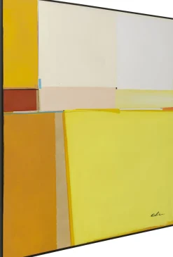 Obraz Abstrakcyjne Kształty żółty 113x113 Cm*KARE Design Online