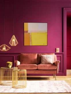 Obraz Abstrakcyjne Kształty żółty 113x113 Cm*KARE Design Online