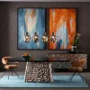 Obraz Abstrakcyjny Do Salonu Niebieski Duży 120x180 Cm*KARE Design Discount