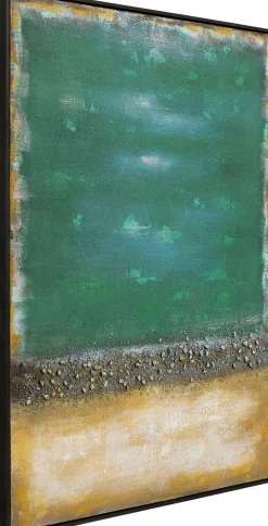 Obraz Abstrakcyjny Ręcznie Malowany Zielony 90x120 Cm*KARE Design Sale