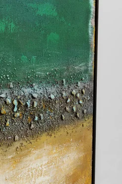 Obraz Abstrakcyjny Ręcznie Malowany Zielony 90x120 Cm*KARE Design Sale