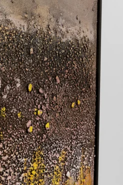 Obraz Abstrakcyjny Ręcznie Malowany żółty 90x120 Cm*KARE Design