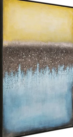 Obraz Abstrakcyjny Ręcznie Malowany Niebieski 90x120 Cm*KARE Design Hot