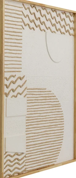 Obraz Boho Biało-naturalny Papier Rama Dębowa 81x122 Cm*KARE Design Discount