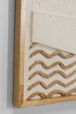 Obraz Boho Biało-naturalny Papier Rama Dębowa 81x122 Cm*KARE Design Discount