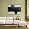 Obraz Czarno-biały Abstrakcja Farby Akrylowe 120x90 Cm*KARE Design Clearance