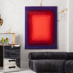 Obraz Czerwono-niebieski Płótno Bawełniane Prostokąty 120x160 Cm*KARE Design Sale