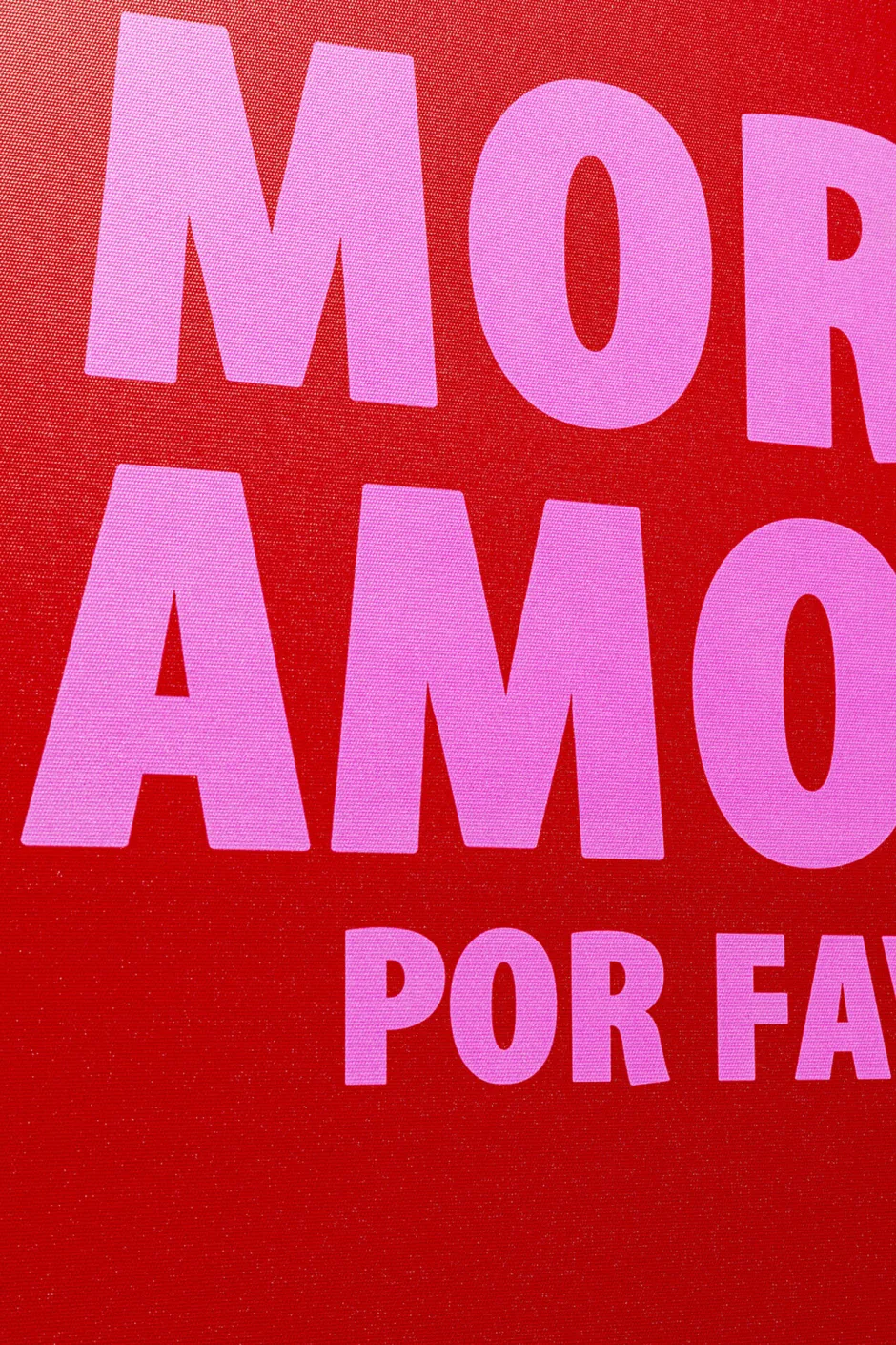 Obraz Czerwony Z Różowym Napisem More Amor Por Favor 40x50 Cm*KARE Design New
