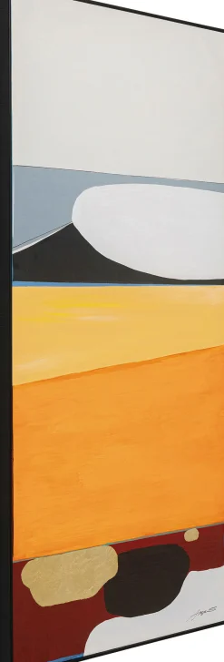 Obraz Do Salonu Abstrakcyjny Pomarańczowy 73x143 Cm*KARE Design Sale