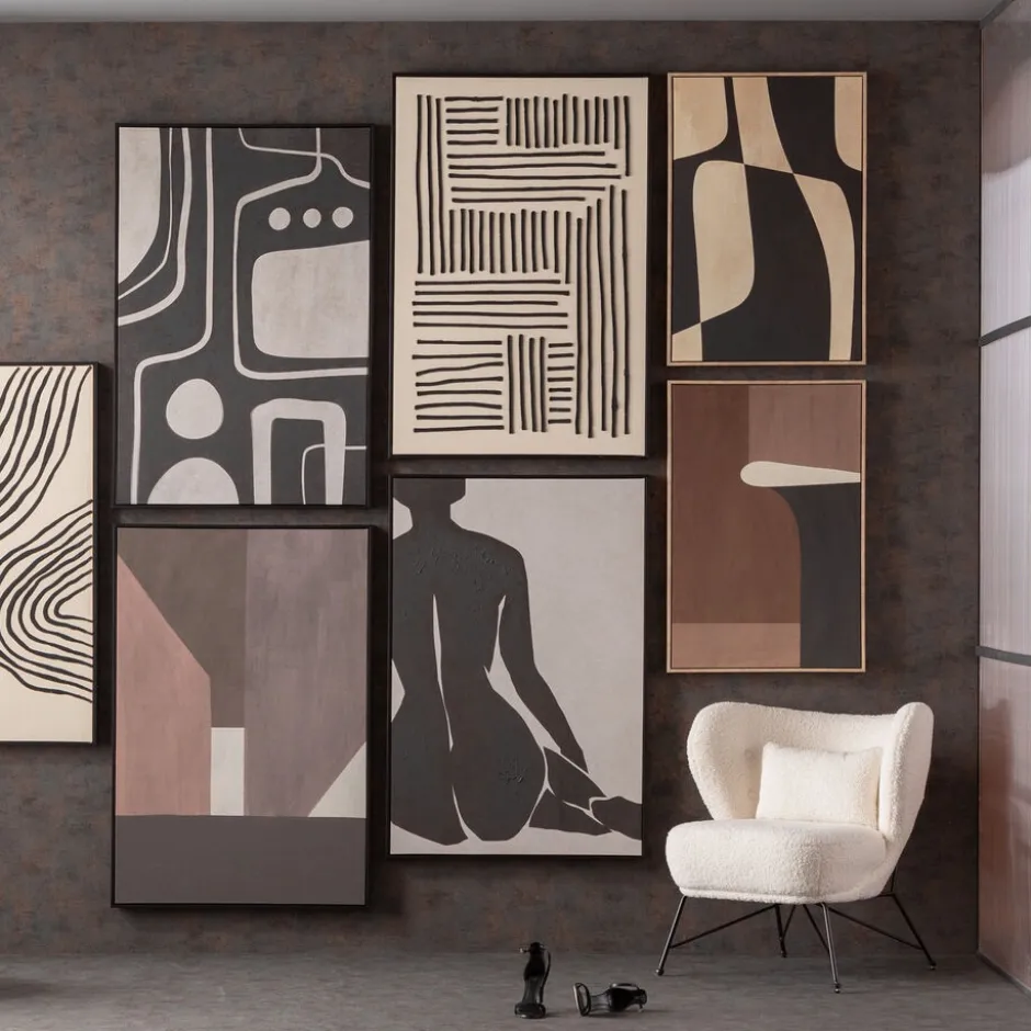 Obraz Do Salonu Artystyczne Linie Czarne 73x113 Cm*KARE Design Online