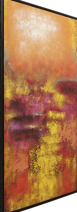 Obraz Do Salonu Duży Ręcznie Malowany Odcienie Czerwieni 125x215 Cm*KARE Design Discount
