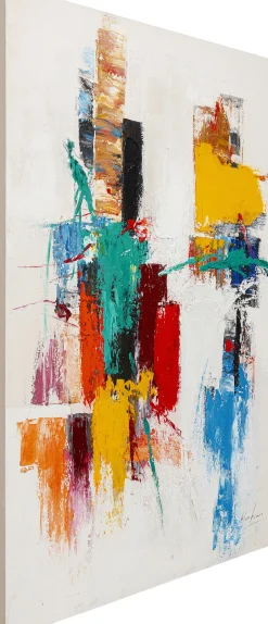 Obraz Do Salonu 120x150 Cm Abstrakcyjny Ręcznie Malowany Kolorowe Wzory*KARE Design Online
