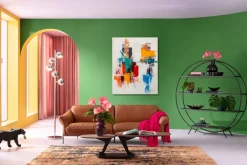 Obraz Do Salonu 120x150 Cm Abstrakcyjny Ręcznie Malowany Kolorowe Wzory*KARE Design Online