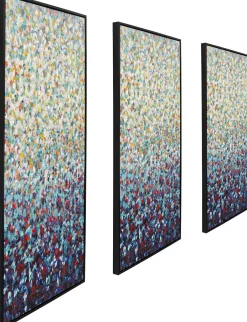 Obraz 3-elementowy Kolorowy Do Salonu Ręcznie Malowane Detale 240x160 Cm*KARE Design New