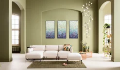Obraz 3-elementowy Kolorowy Do Salonu Ręcznie Malowane Detale 240x160 Cm*KARE Design New