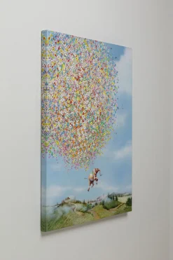 Obraz Kolorowy Słoń I Kwiaty 120x160 Cm*KARE Design Online