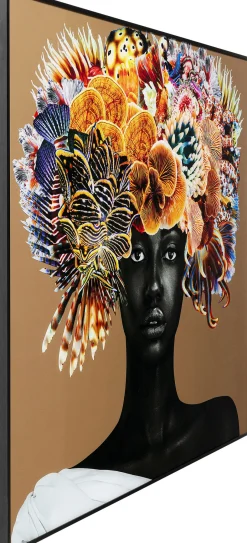 Obraz Kwadratowy Kolorowy Rama Czarna Z Aluminium 120x120 Cm*KARE Design