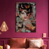 Obraz Lady Butterfly 100x150 Cm Kolorowy*KARE Design Hot