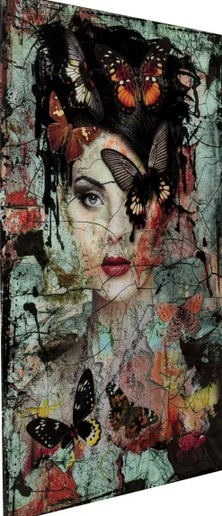 Obraz Lady Butterfly 100x150 Cm Kolorowy*KARE Design Hot
