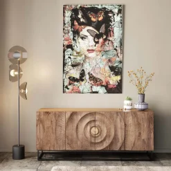 Obraz Lady Butterfly 100x150 Cm Kolorowy*KARE Design Hot