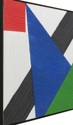 Obraz Ręcznie Malowany Kolorowy Geometryczny 100x100 Cm*KARE Design