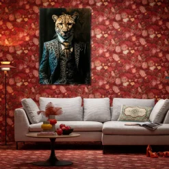 Obraz Szklany Duży 100x150 Cm Motyw Zwierzęcy Pan Gepard*KARE Design Outlet