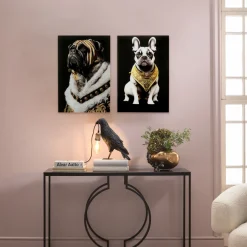 Obraz Szklany Kolorowy Król Mops 40x60 Cm*KARE Design Best