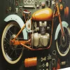 Obraz Szklany Kolorowy 80x60 Cm Motor*KARE Design Outlet