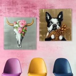 Obraz Touched Dog With Pineapple 80x80 Cm*KARE Design New