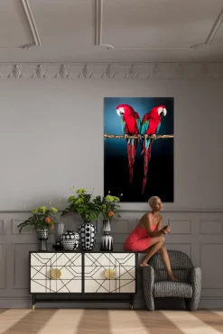 Obraz Twin Parrot 80x120 Cm*KARE Design Clearance