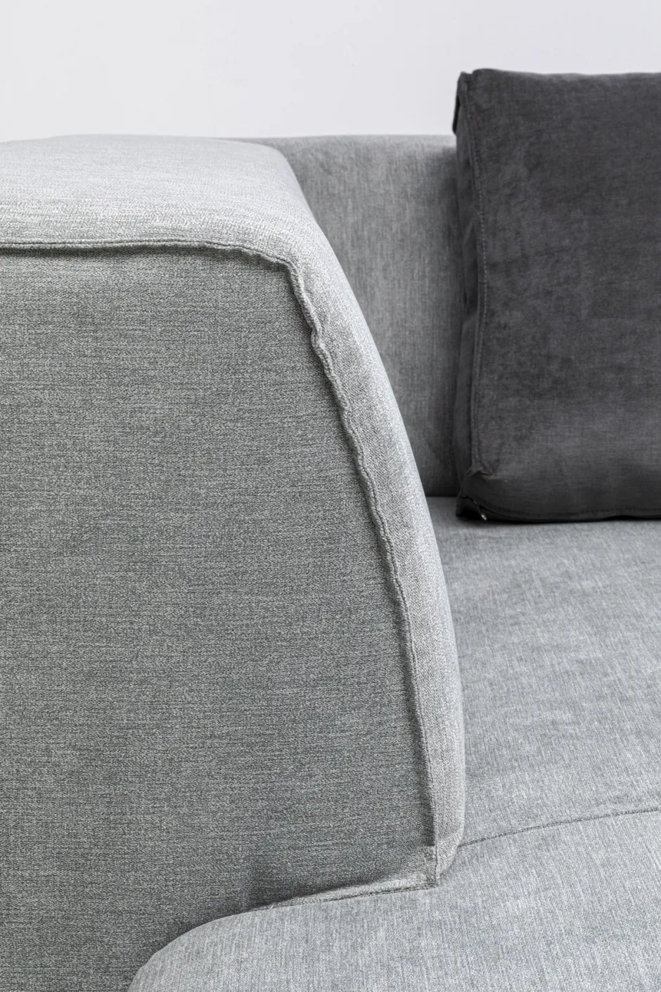Otoman Infinity Chenille 182x117 Cm Szary Lewy*KARE Design New