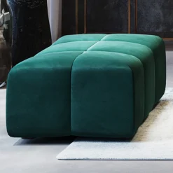 Podnóżek Belami Velvet 105x70 Cm Ciemnozielony*KARE Design New