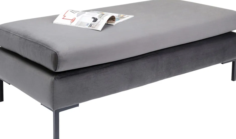 Podnóżek Gianni Velvet 130x62 Cm Ciemnoszary*KARE Design Outlet