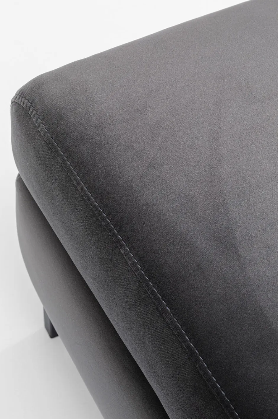 Podnóżek Gianni Velvet 130x62 Cm Ciemnoszary*KARE Design Outlet